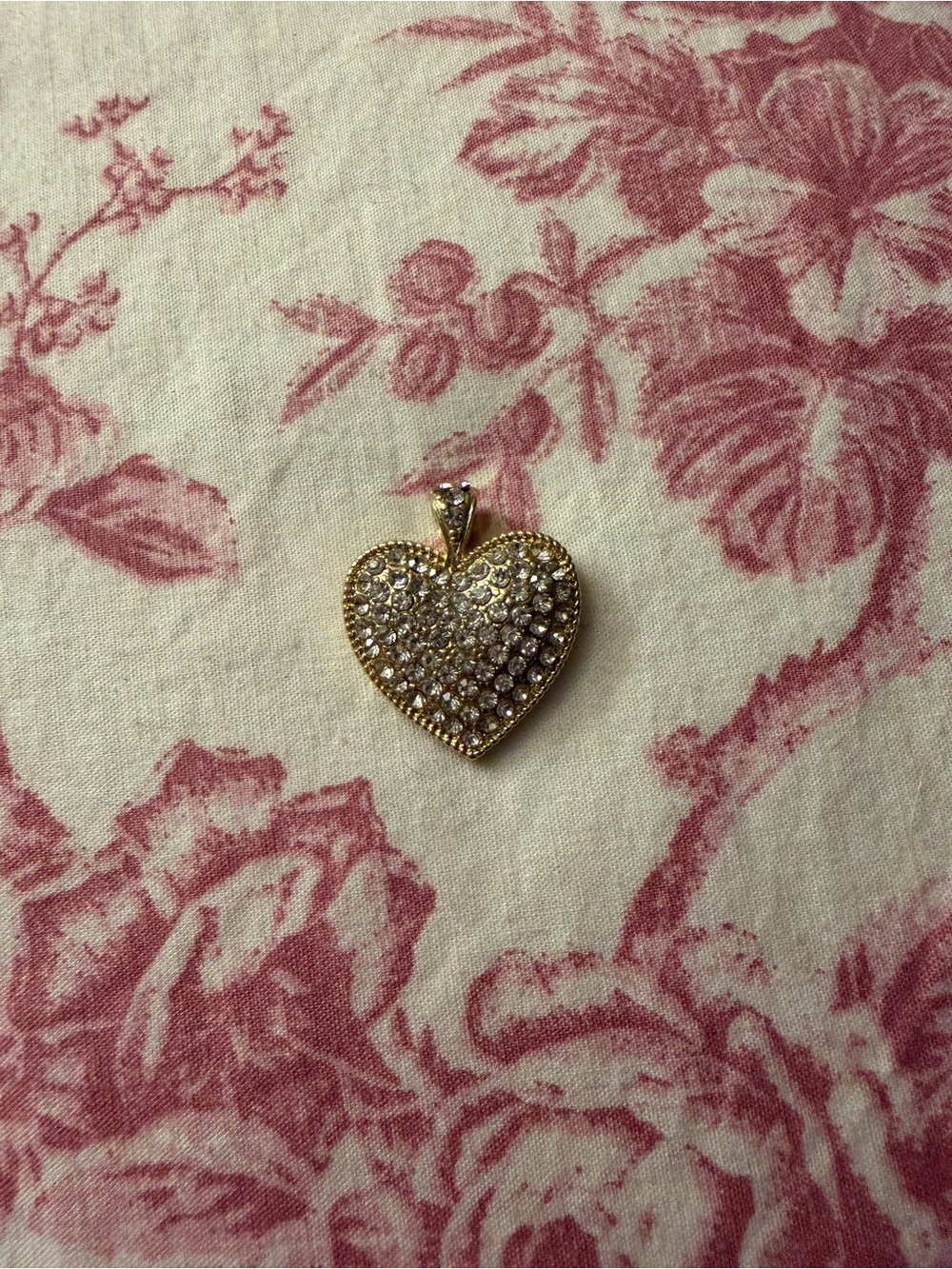 Gold Heart Pavé Crystal Pendant - Women Jewelry